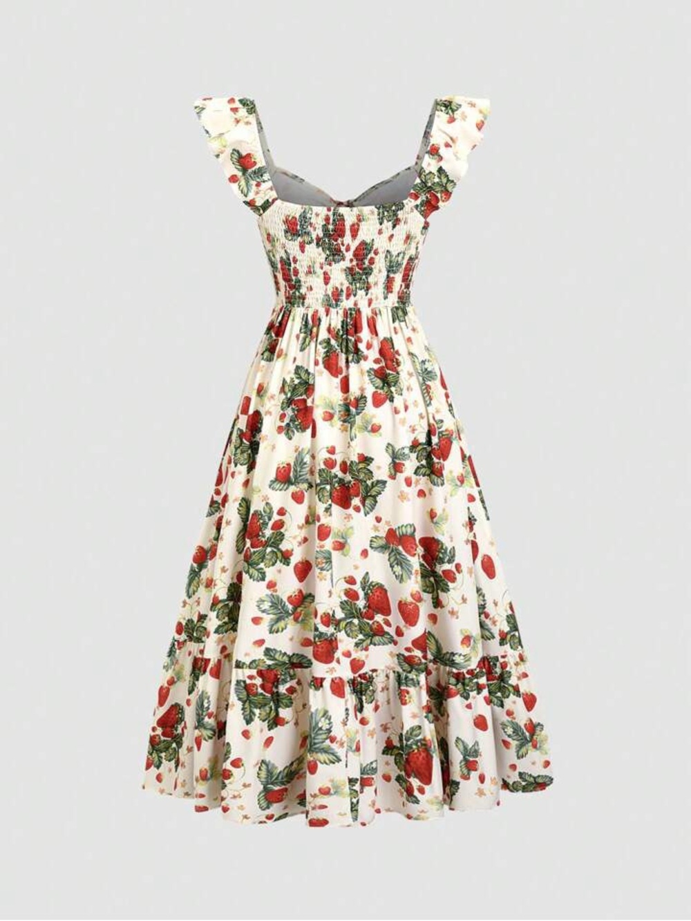 Flowy Strawberry Sundress Size XL - Picture 2 of 10